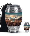 Owl Theme Large Urn With 1 Keepsake Urn