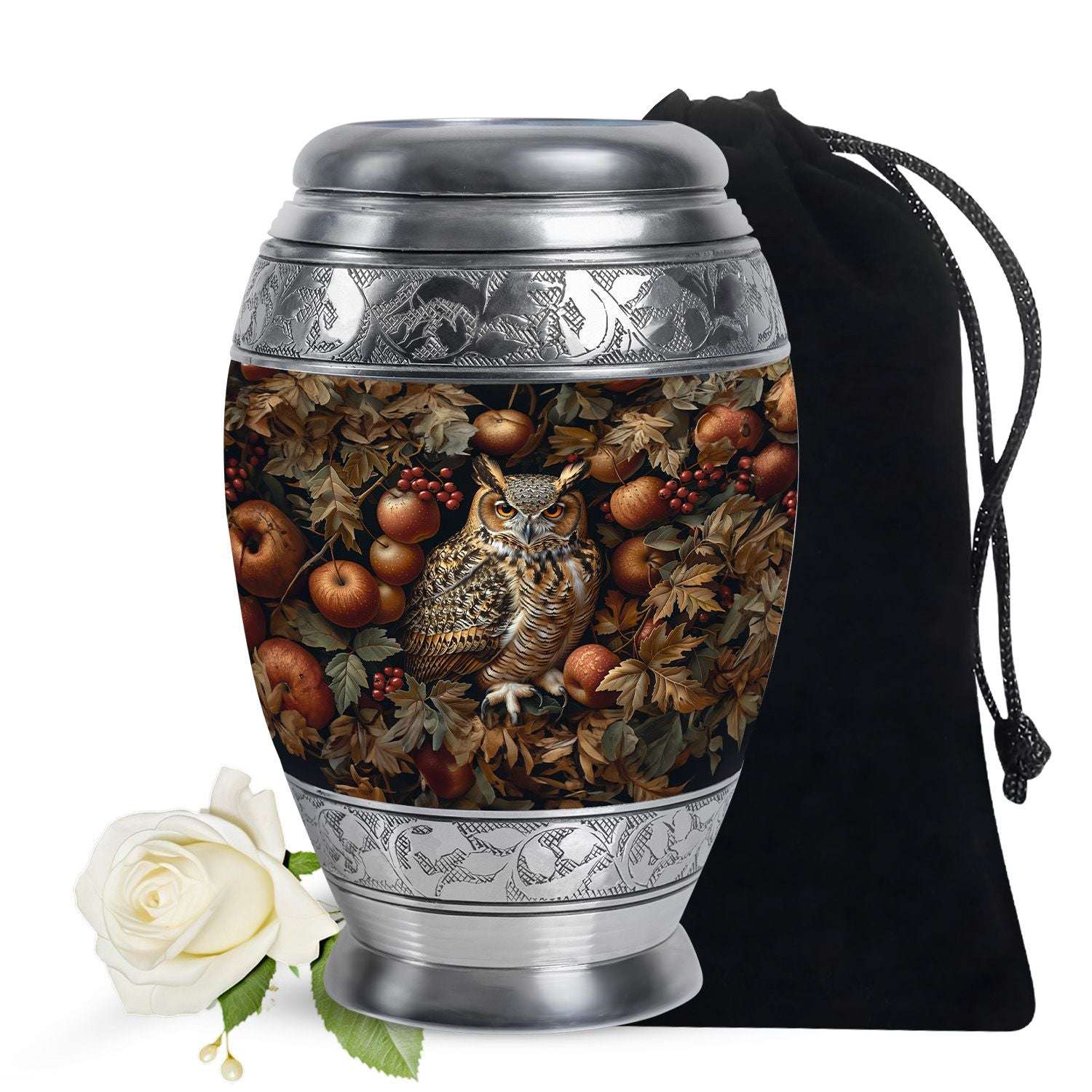 Owl Theme Large Urn 10 Inch