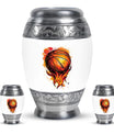 Basketball Theme Large Urn With 2 Keepsake Urn