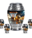 Basketball Theme Large Urn With 4 Keepsake Urn