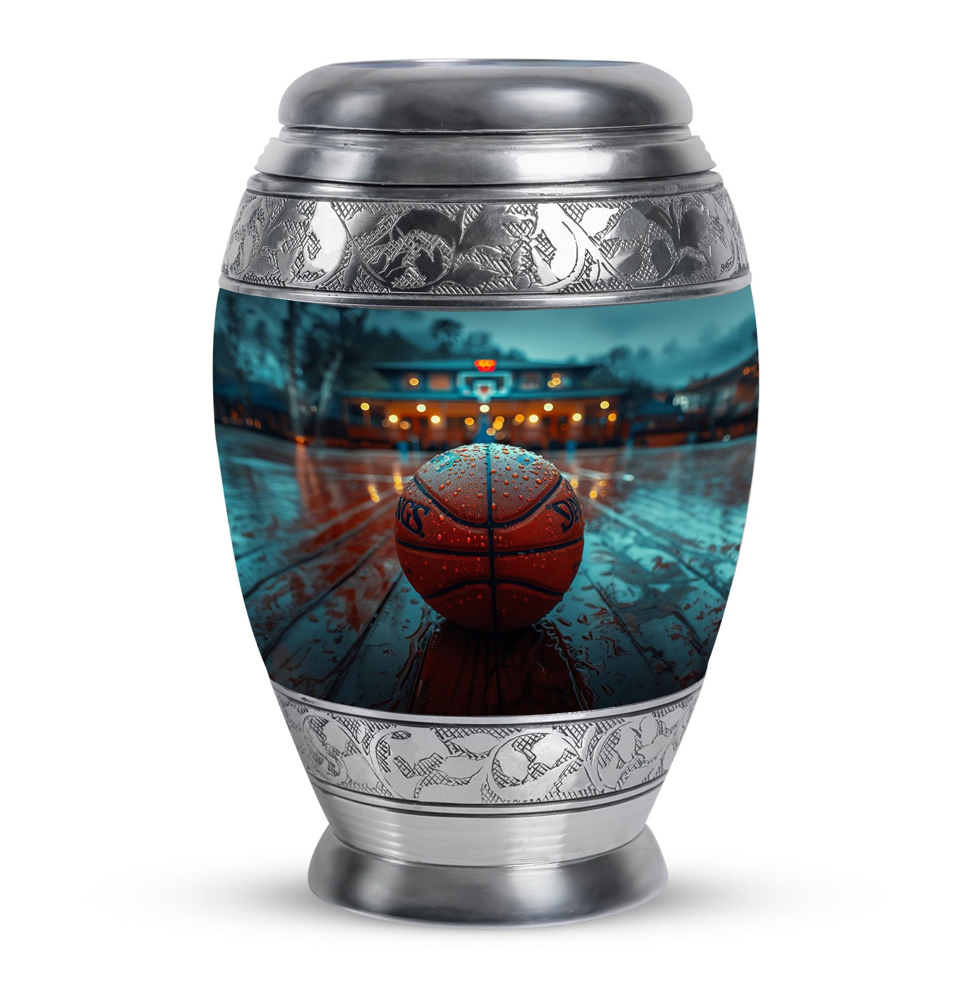 Basketball Theme Large Urn 10 Inch