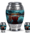 Basketball Theme Large Urn With 2 Keepsake Urn
