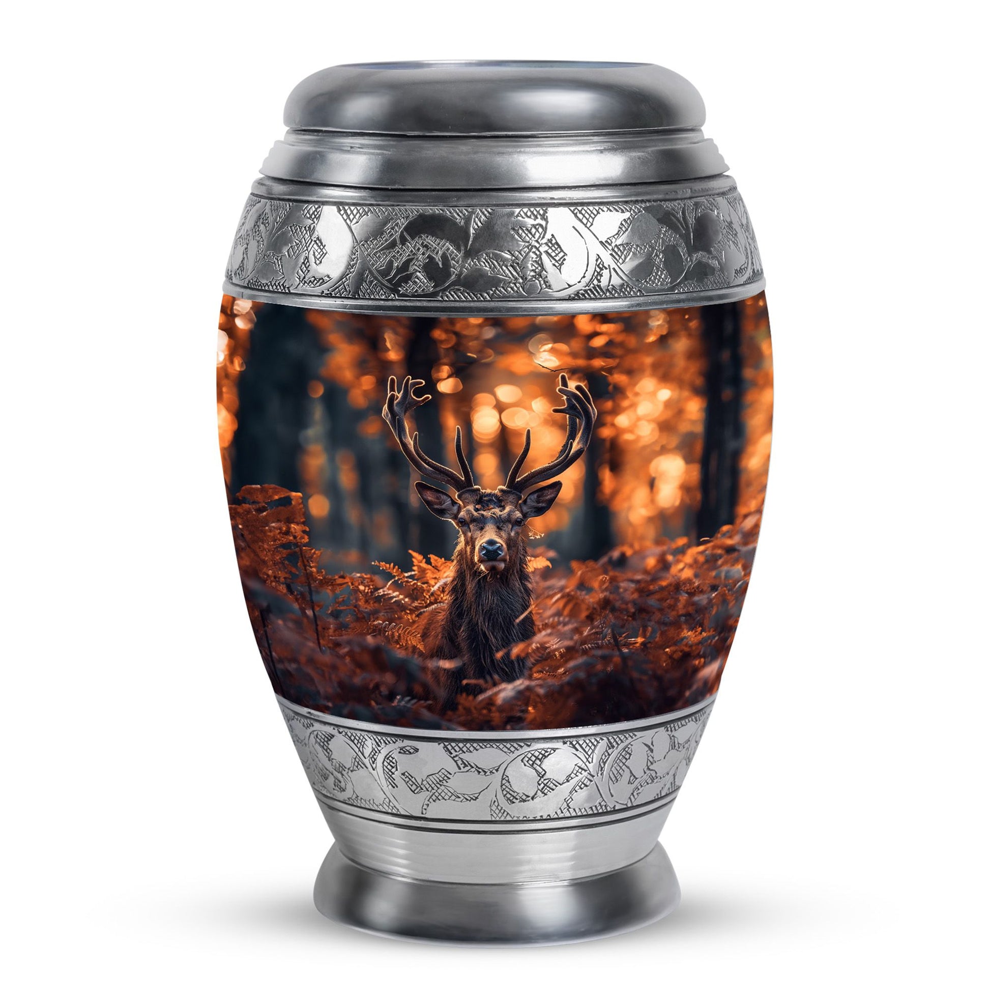 Deer Theme Large Urn 10 Inch