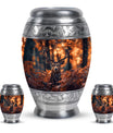 Deer Theme Large Urn With 2 Keepsake Urn