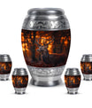 Deer Theme Large Urn With 4 Keepsake Urn