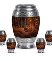 Deer Theme Large Urn With 4 Keepsake Urn