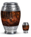 Deer Theme Large Urn With 1 Keepsake Urn