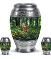 Deer Theme Large Urn With 2 Keepsake Urn