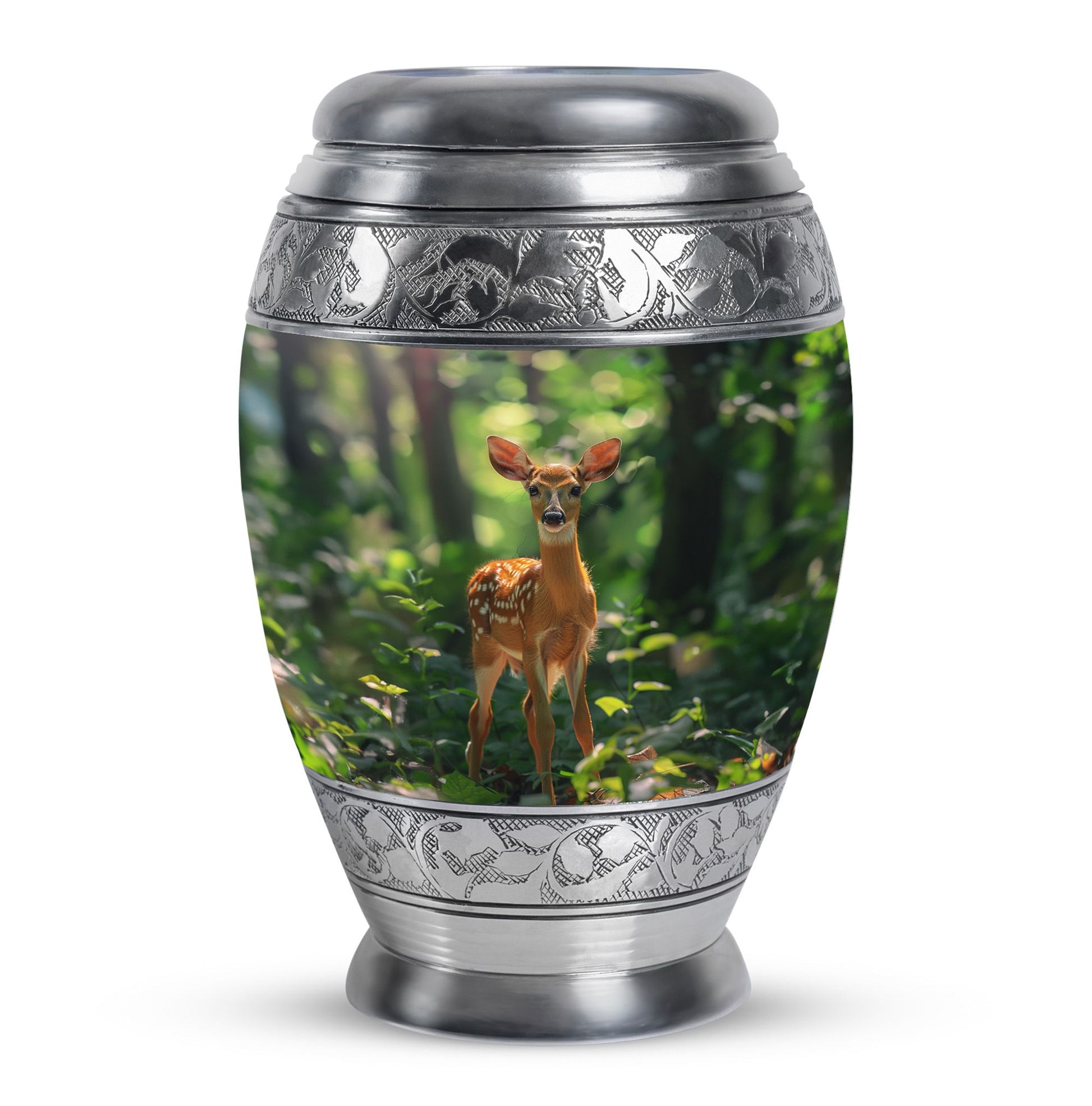 Deer Theme Large Urn 10 Inch