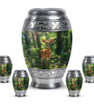 Deer Theme Large Urn With 4 Keepsake Urn