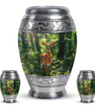 Deer Theme Large Urn With 2 Keepsake Urn