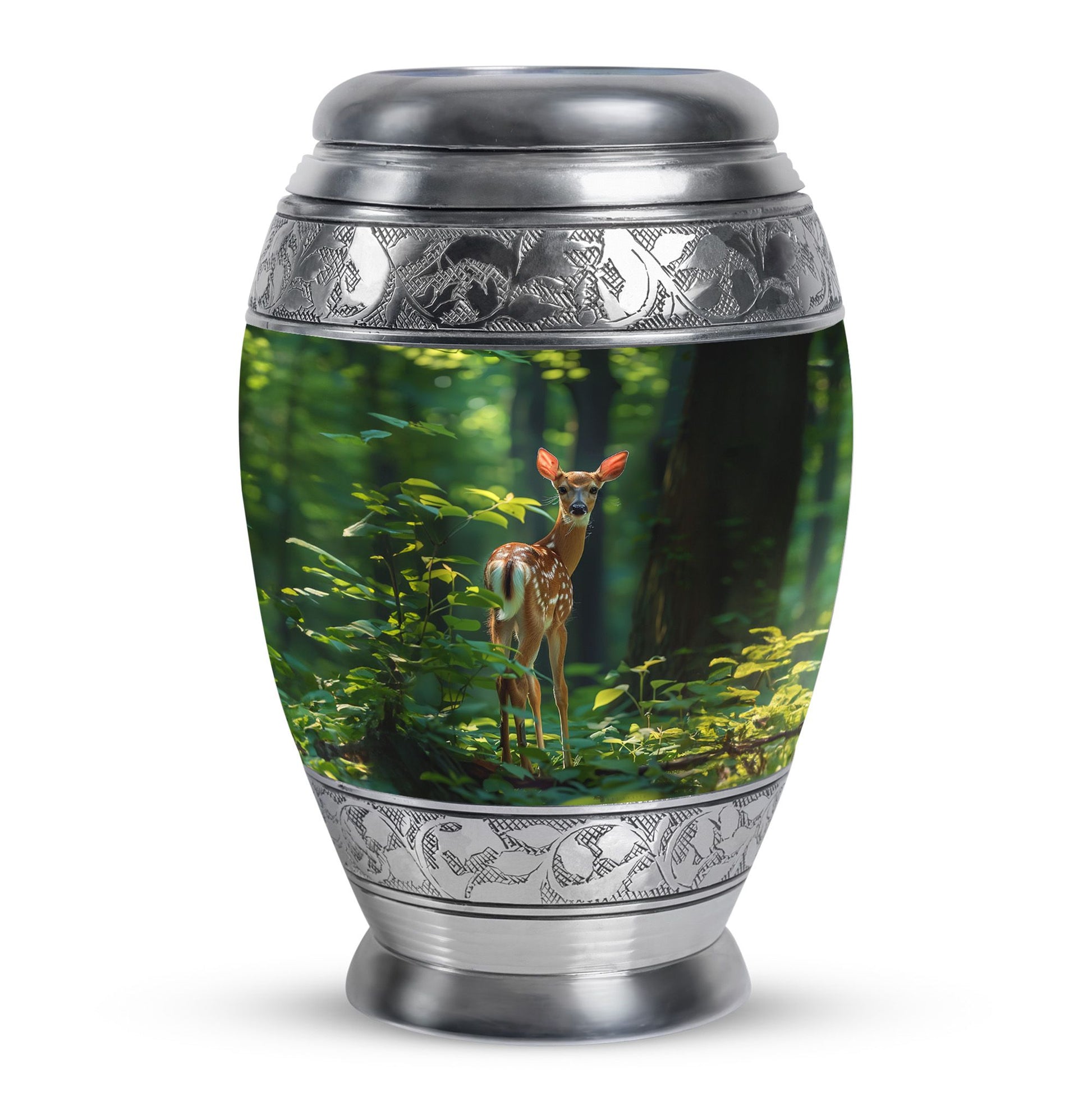 Deer Theme Large Urn 10 Inch