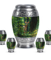 Deer Theme Large Urn With 4 Keepsake Urn