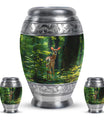 Deer Theme Large Urn With 2 Keepsake Urn