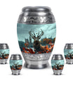 Deer Theme Large Urn With 4 Keepsake Urn