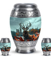 Deer Theme Large Urn With 2 Keepsake Urn
