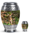 Deer Theme Large Urn With 1 Keepsake Urn