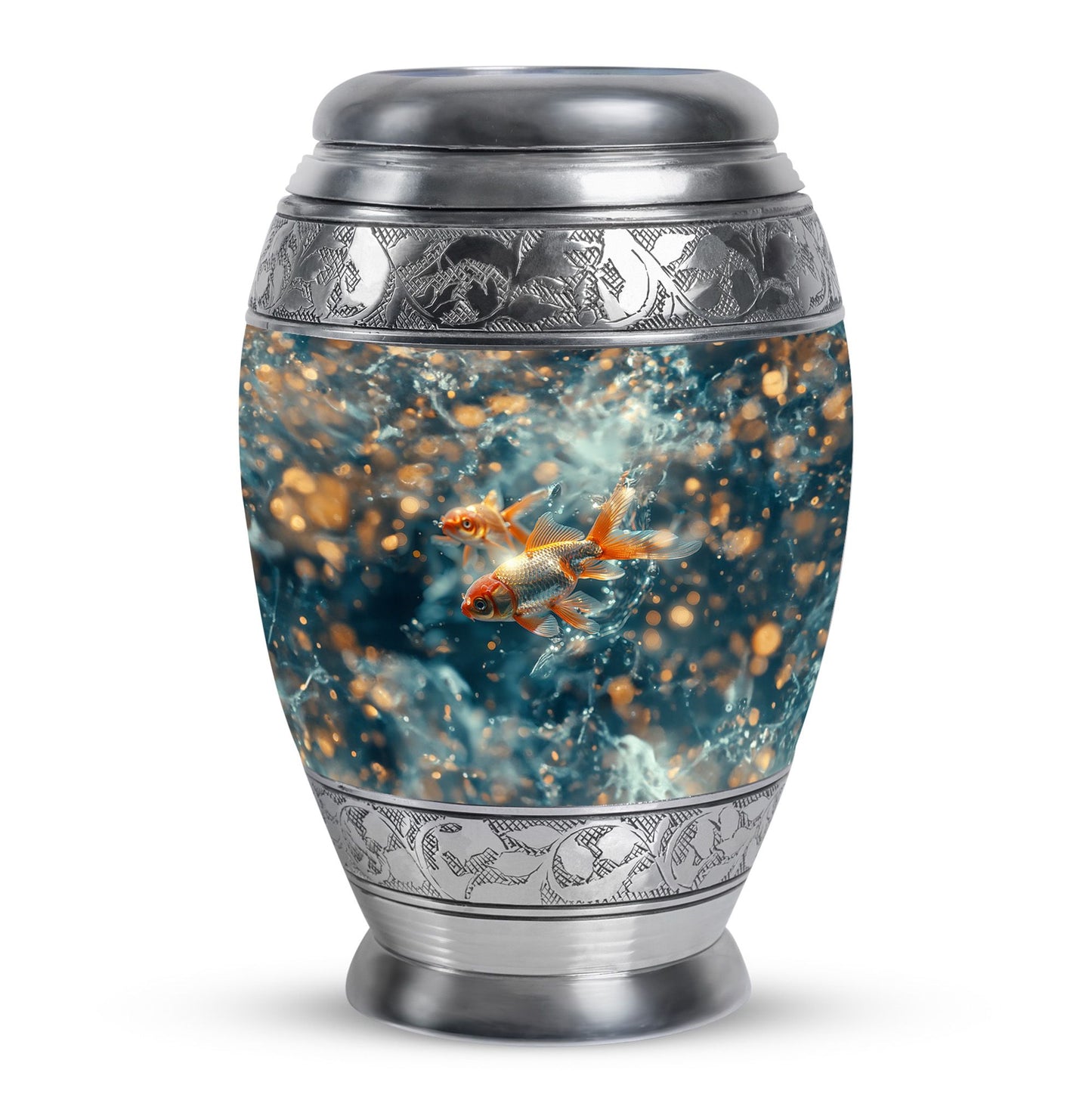 Fish Theme Large Urn 10 Inch