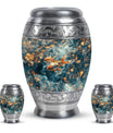 Fish Theme Large Urn With 2 Keepsake Urn