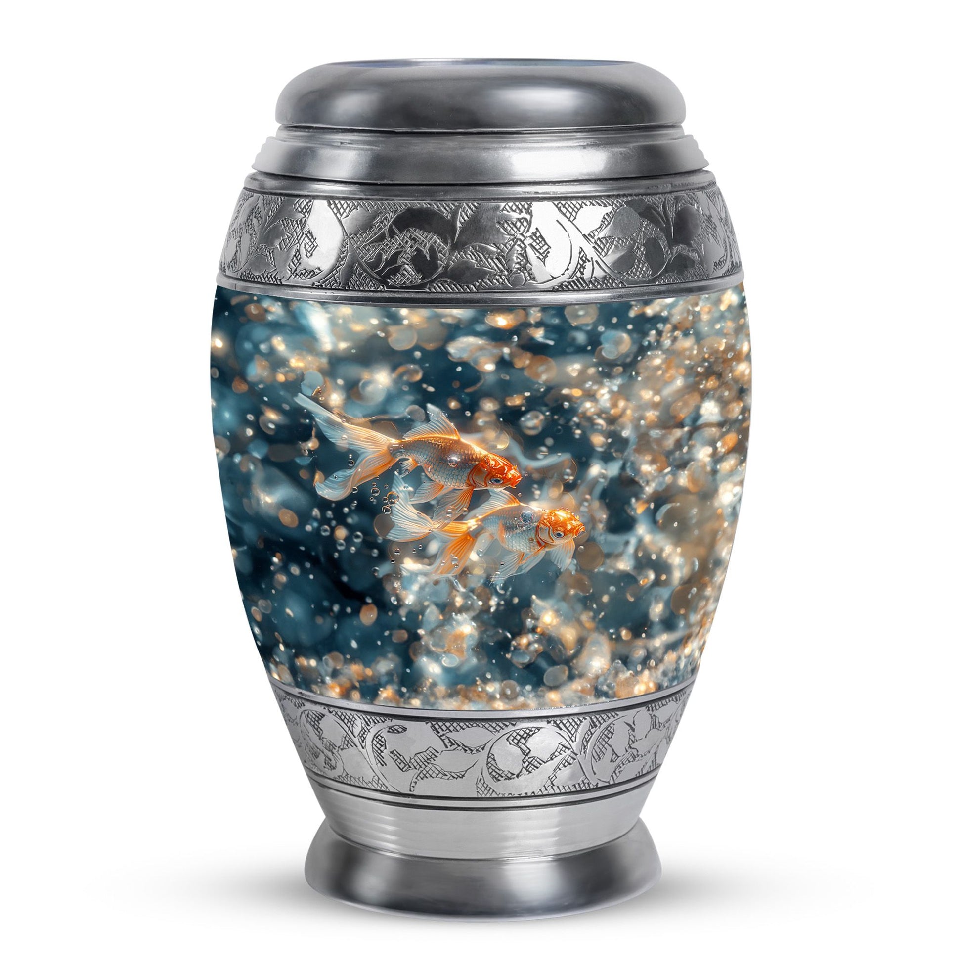 Fish Theme Large Urn 10 Inch