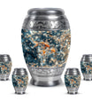 Fish Theme Large Urn With 4 Keepsake Urn