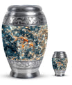 Fish Theme Large Urn With 1 Keepsake Urn