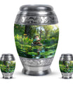 Fishing Theme Large Urn With 2 Keepsake Urn