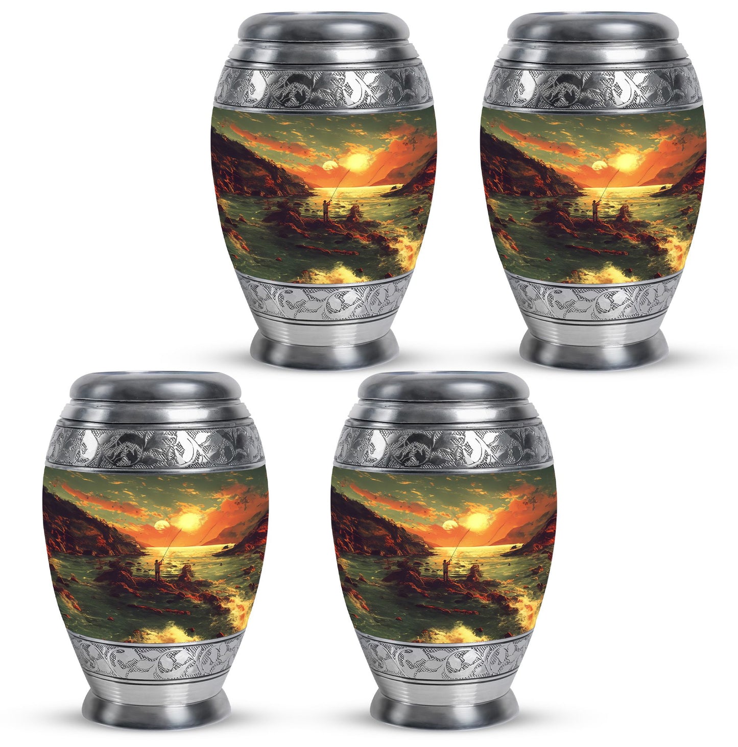 Fishing Theme 3 Inch Keepsake Pack of 4