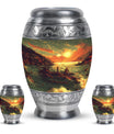 Fishing Theme Large Urn With 2 Keepsake Urn