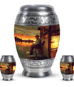Fishing Theme Large Urn With 2 Keepsake Urn