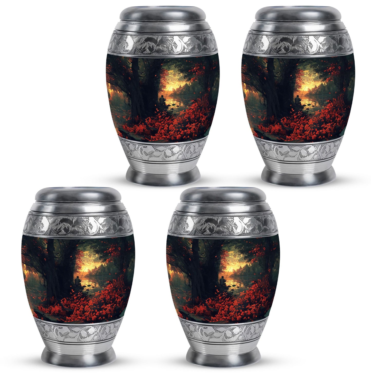 Fishing Theme 3 Inch Keepsake Pack of 4