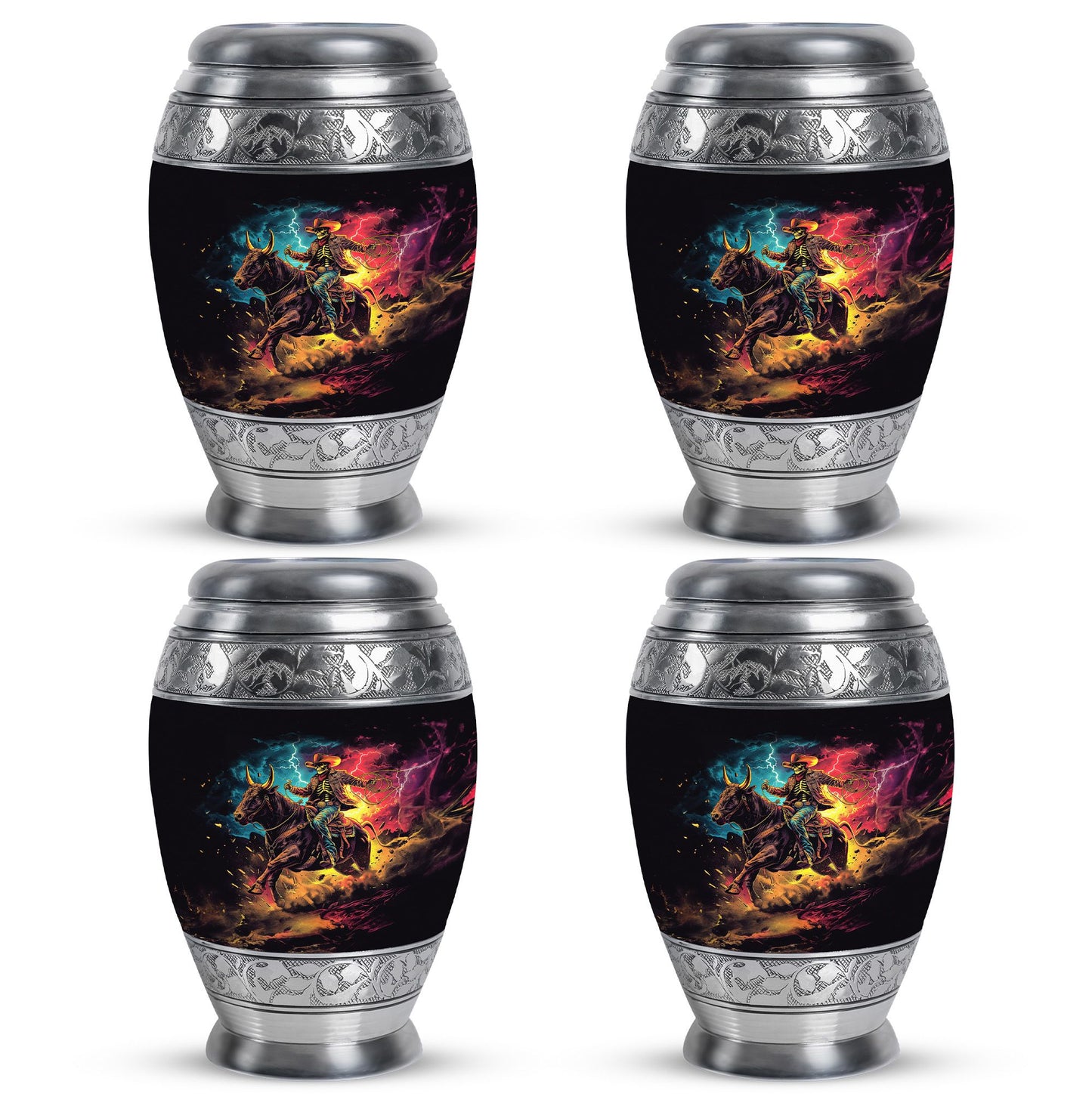 Cowboy Theme 3 Inch Keepsake Pack of 4