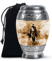 Cowboy Theme Large Urn 10 Inch