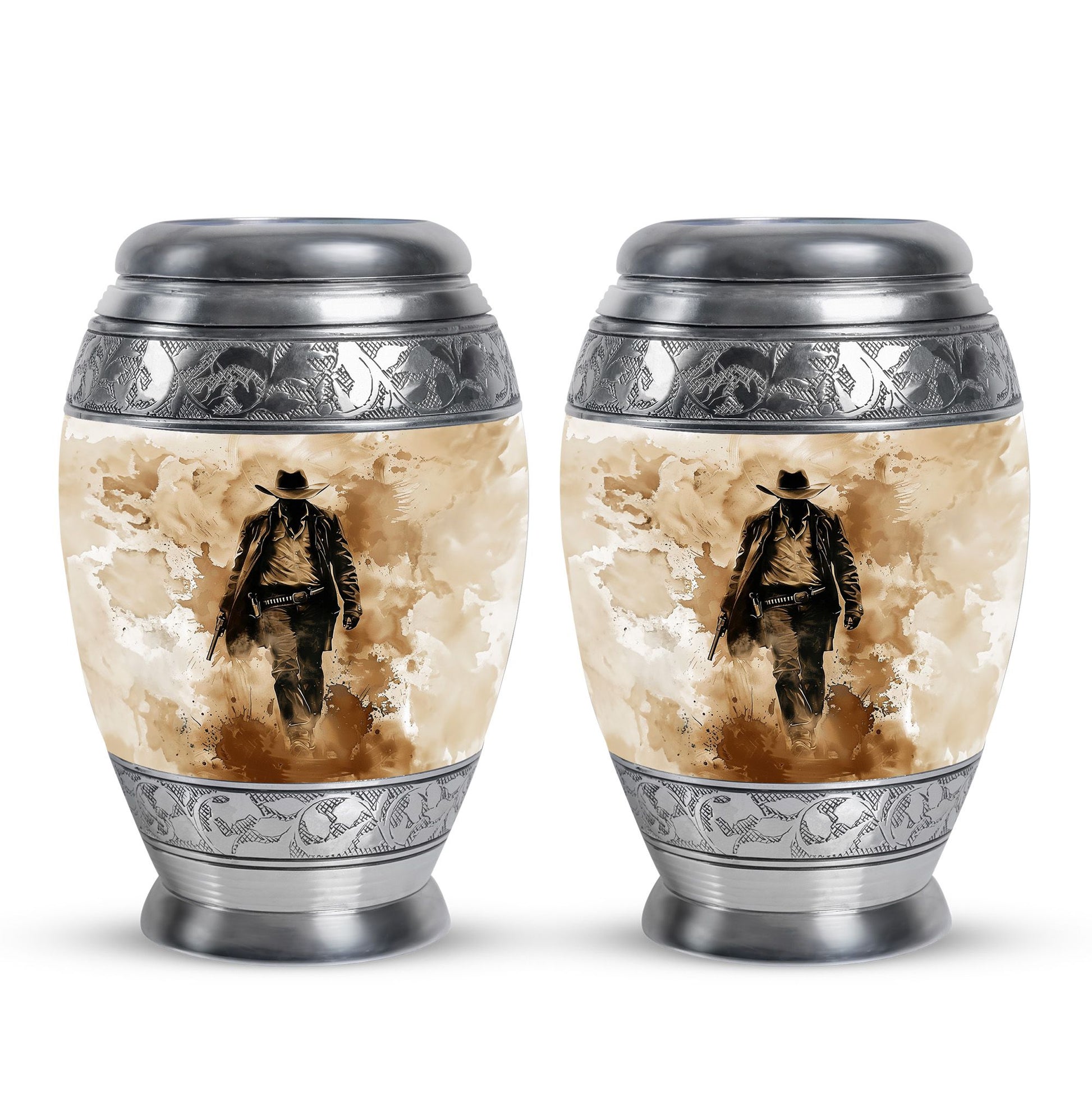 Cowboy Theme 3 Inch Keepsake Pack of 2