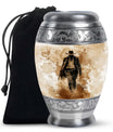 Cowboy Theme Large Urn 10 Inch