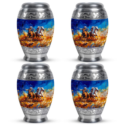 Cowboy Theme 3 Inch Keepsake Pack of 4