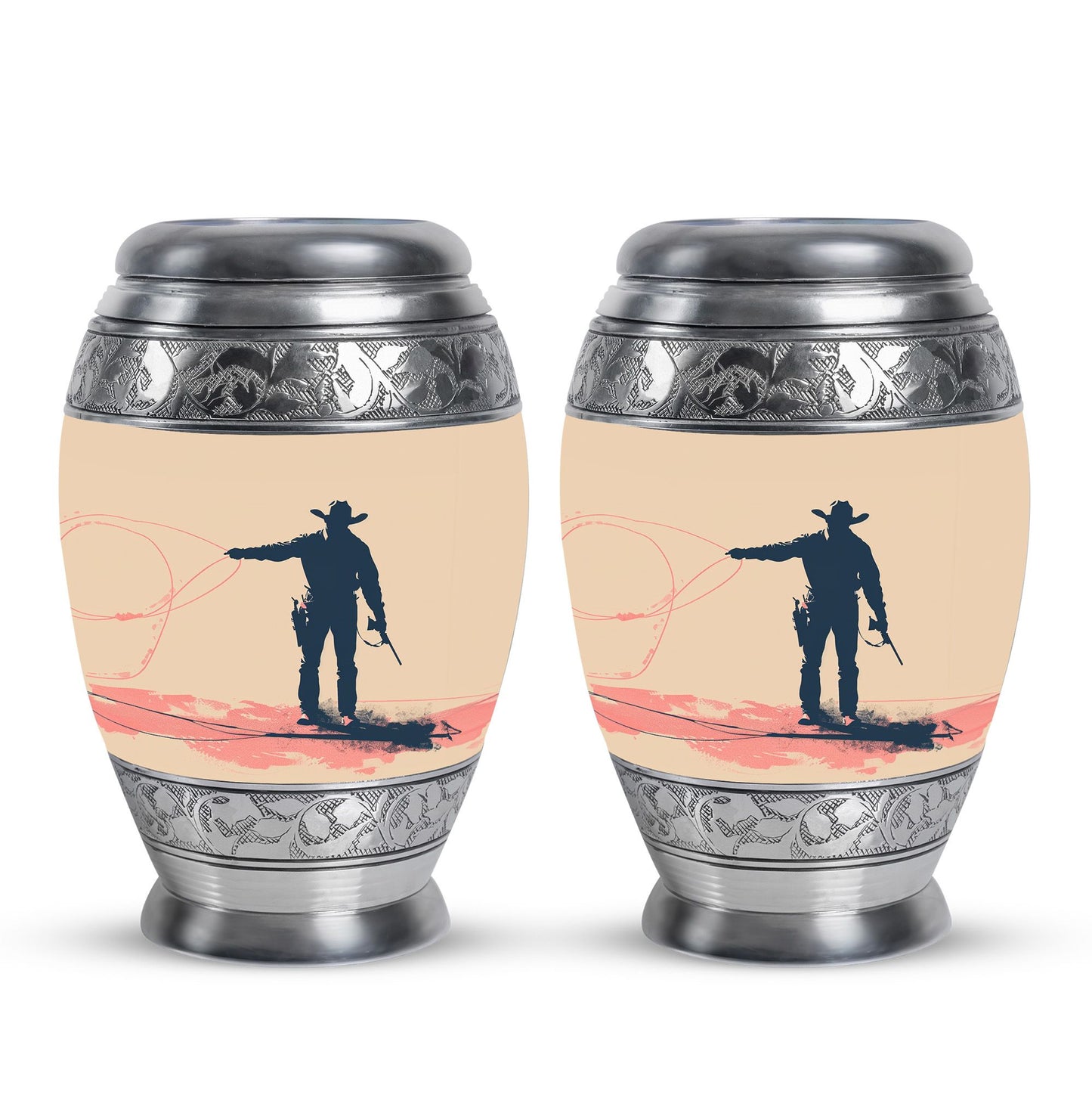 Cowboy Theme 3 Inch Keepsake Pack of 2