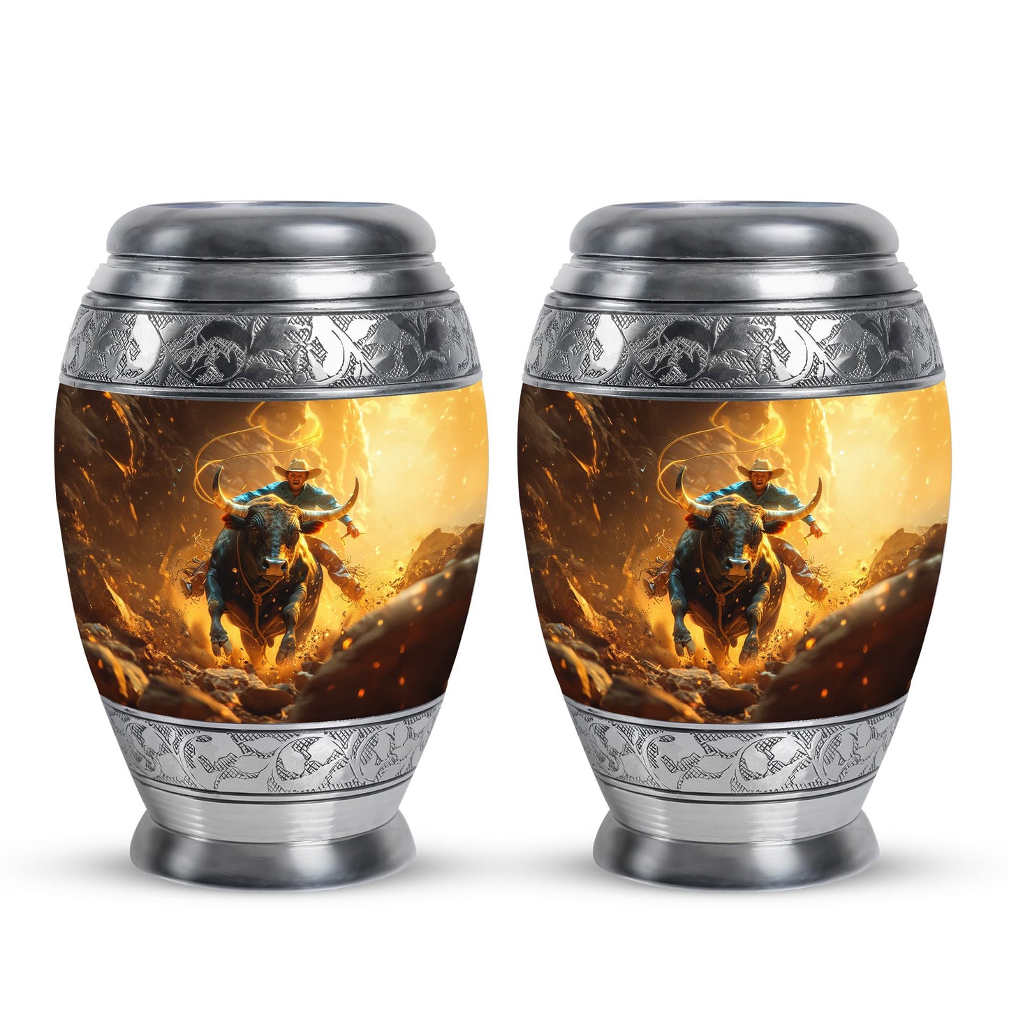 Cowboy Theme 3 Inch Keepsake Pack of 2
