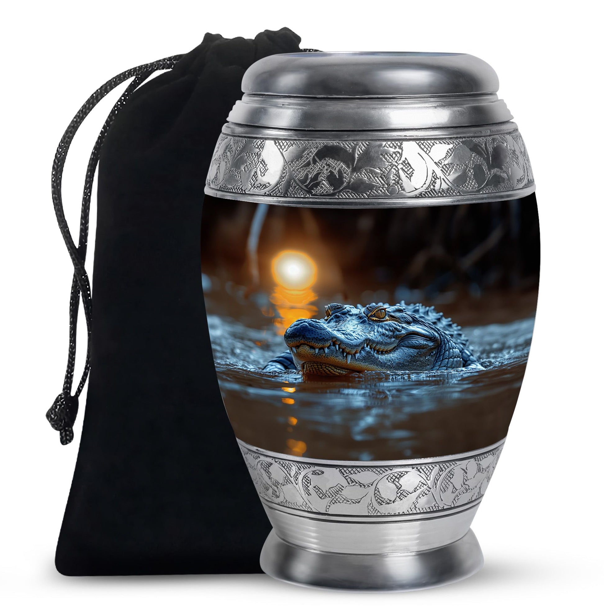 Alligator Theme Large Urn 10 Inch