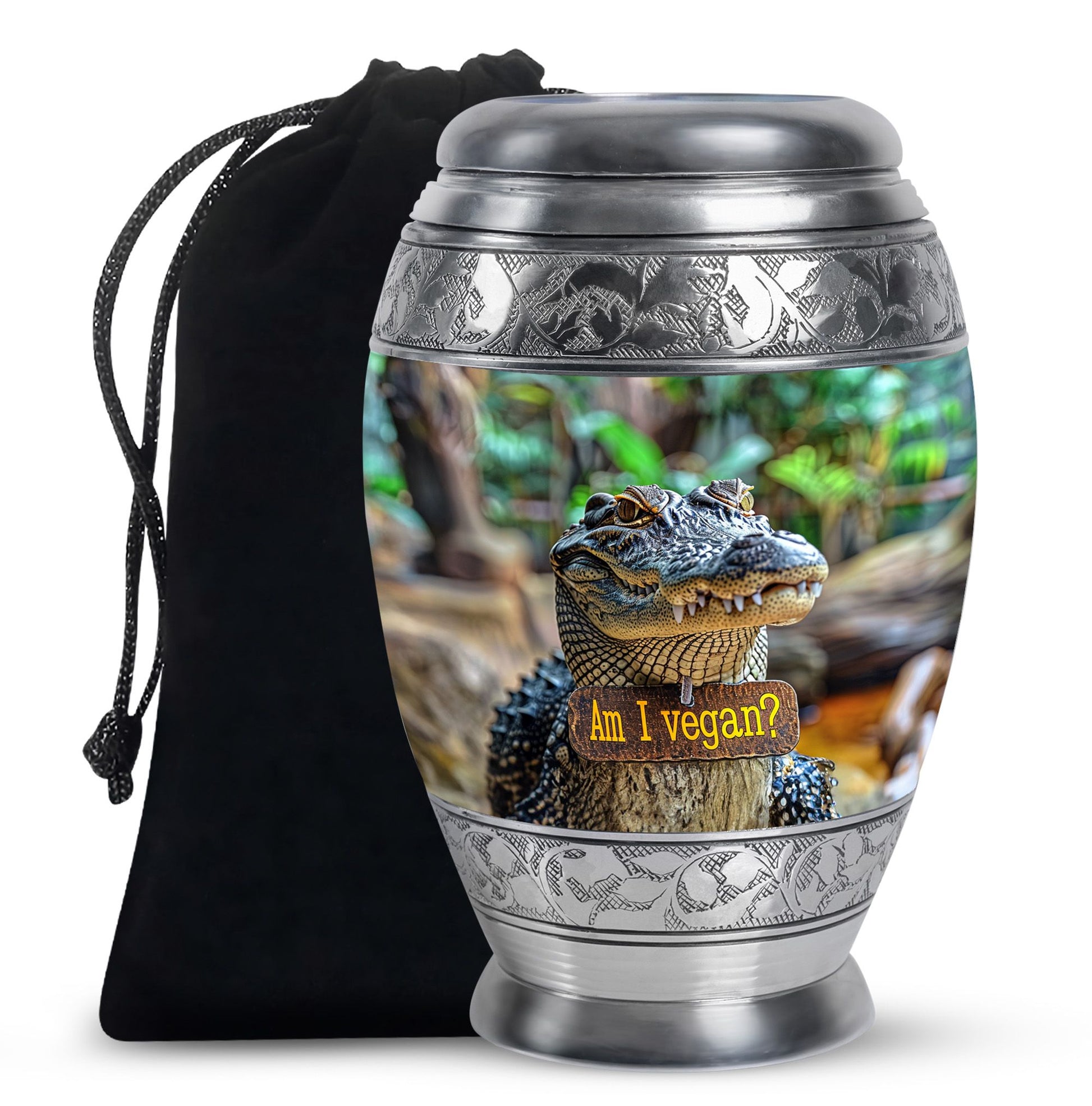 Alligator Theme Large Urn 10 Inch
