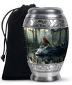 Cardinal Bird Theme Large Urn 10 Inch