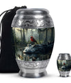 Cardinal Bird Theme Large Urn With 1 Keepsake Urn