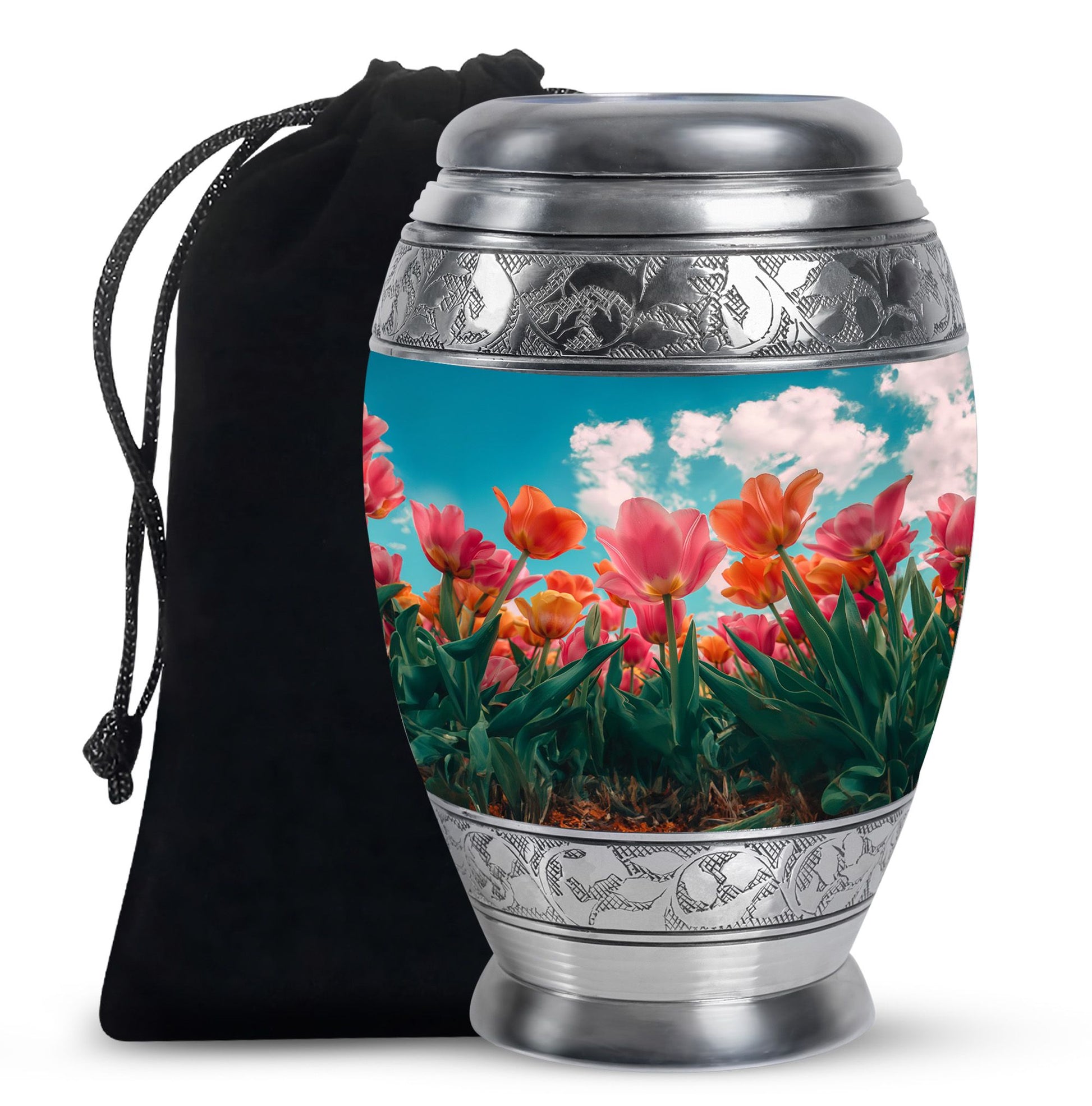 Tulip Theme Large Urn 10 Inch