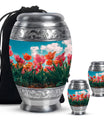 Tulip Theme Large Urn With 2 Keepsake Urn