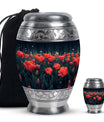 Tulip Theme Large Urn With 1 Keepsake Urn
