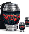 Tulip Theme Large Urn With 2 Keepsake Urn