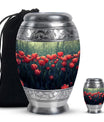 Tulip Theme Large Urn With 1 Keepsake Urn