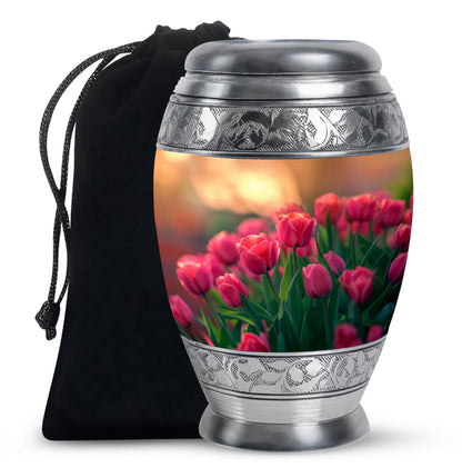 Tulip Theme Large Urn 10 Inch