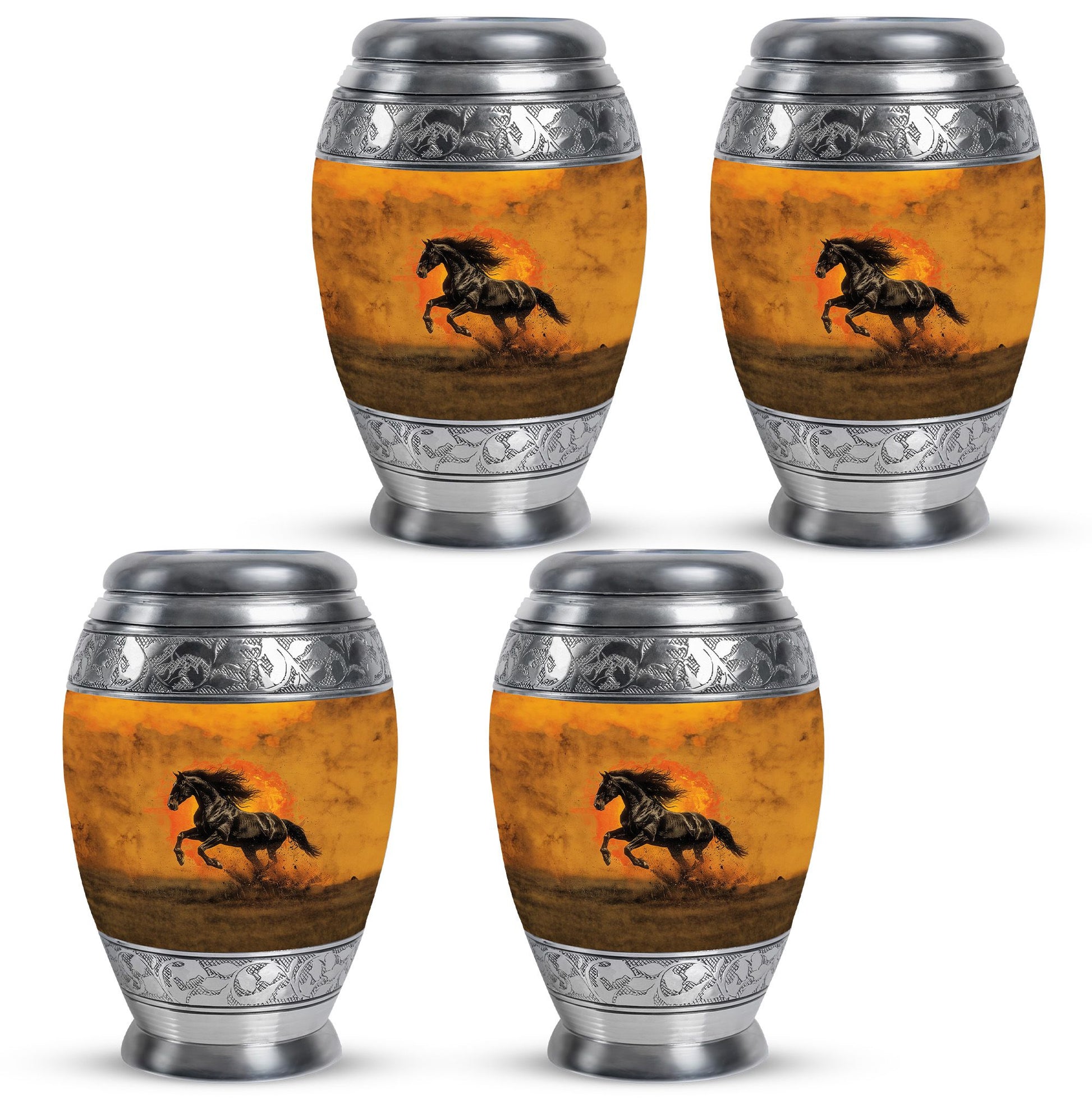 Horse Theme 3 Inch Keepsake Pack of 4