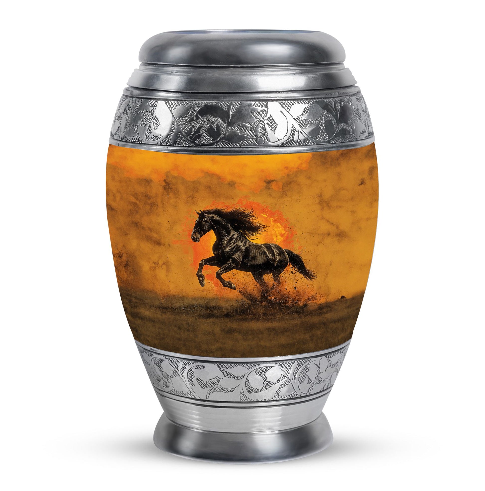 Horse Theme Large Urn 10 Inch